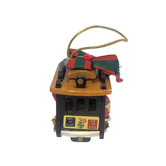 Vintage 80's San Francisco Cable Car Trolley Powell & Hyde Christmas Ornament - Picture 4 of 5